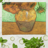 Vase mit zwölf Sonnenblumen von Vincent van Gogh Geschirrtuch (Gefaltet)