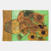 Vase mit zwölf Sonnenblumen von Vincent van Gogh Geschirrtuch (Horizontal)