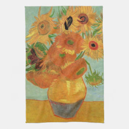 Vase mit zwölf Sonnenblumen von Vincent van Gogh Handtuch