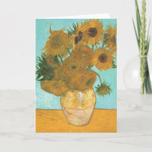Vase mit zwölf Sonnenblumen von Vincent van Gogh Karte