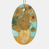 Vase mit zwölf Sonnenblumen von Vincent van Gogh Keramik Ornament (Links)