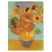 Vase mit zwölf Sonnenblumen von Vincent van Gogh Klemmbrett (Vorderseite)