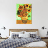 Vase mit zwölf Sonnenblumen von Vincent van Gogh Leinwanddruck (Insitu (Schlafzimmer))