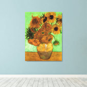 Vase mit zwölf Sonnenblumen von Vincent van Gogh Leinwanddruck (Insitu (Holzboden))