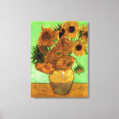 Vase mit zwölf Sonnenblumen von Vincent van Gogh Leinwanddruck (Vorderseite)