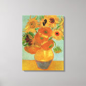 Vase mit zwölf Sonnenblumen von Vincent van Gogh Leinwanddruck (Vorderseite)