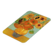 Vase mit zwölf Sonnenblumen von Vincent van Gogh Magnet (Linke Seite)