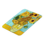 Vase mit zwölf Sonnenblumen von Vincent Van Gogh Magnet (Linke Seite)