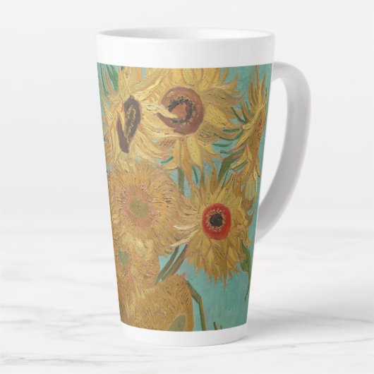 Vase mit zwölf Sonnenblumen von Vincent van Gogh Milchtasse (Rechte Ecke)