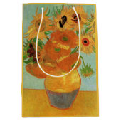 Vase mit zwölf Sonnenblumen von Vincent van Gogh Mittlere Geschenktüte (Vorderseite)