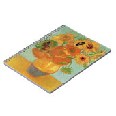 Vase mit zwölf Sonnenblumen von Vincent van Gogh Notizblock (Linke Seite)