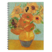 Vase mit zwölf Sonnenblumen von Vincent van Gogh Notizblock (Vorderseite)