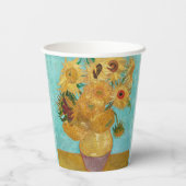 Vase mit zwölf Sonnenblumen von Vincent Van Gogh Pappbecher (Rückseite)