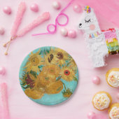 Vase mit zwölf Sonnenblumen von Vincent Van Gogh Pappteller (Party)