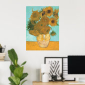 Vase mit zwölf Sonnenblumen von Vincent van Gogh Poster (Heimbüro)