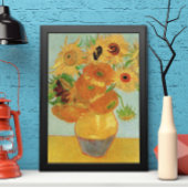 Vase mit zwölf Sonnenblumen von Vincent van Gogh Poster