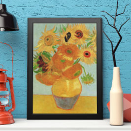Vase mit zwölf Sonnenblumen von Vincent van Gogh Poster