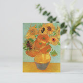 Vase mit zwölf Sonnenblumen von Vincent van Gogh Postkarte (Stehend Vorderseite)