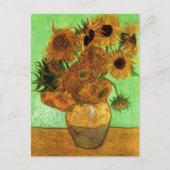 Vase mit zwölf Sonnenblumen von Vincent van Gogh Postkarte (Vorderseite)