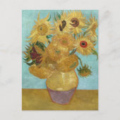 Vase mit zwölf Sonnenblumen von Vincent van Gogh Postkarte (Vorderseite)