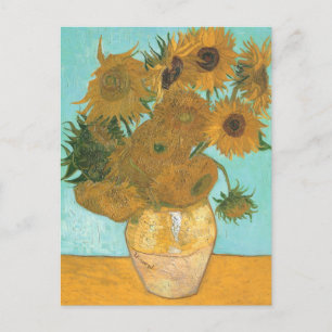 Vase mit zwölf Sonnenblumen von Vincent van Gogh Postkarte