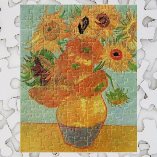 Vase mit zwölf Sonnenblumen von Vincent van Gogh Puzzle