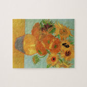 Vase mit zwölf Sonnenblumen von Vincent van Gogh Puzzle (Horizontal)