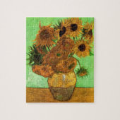 Vase mit zwölf Sonnenblumen von Vincent van Gogh Puzzle (Vertikal)