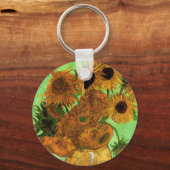 Vase mit zwölf Sonnenblumen von Vincent van Gogh Schlüsselanhänger (Vorderseite)
