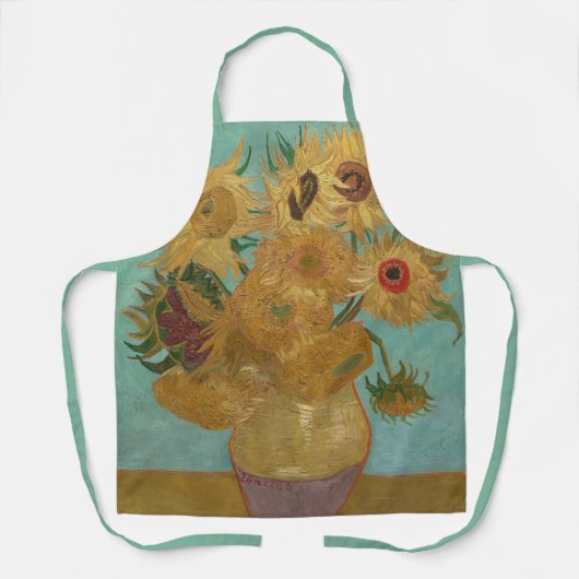 Vase mit zwölf Sonnenblumen von Vincent van Gogh Schürze (Vorderseite)