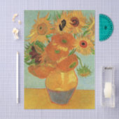 Vase mit zwölf Sonnenblumen von Vincent van Gogh Seidenpapier (Handwerk)