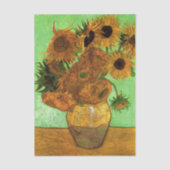 Vase mit zwölf Sonnenblumen von Vincent van Gogh Seidenpapier (Vorderseite)