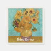Vase mit zwölf Sonnenblumen von Vincent Van Gogh Serviette (Vorderseite)