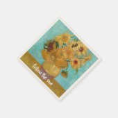 Vase mit zwölf Sonnenblumen von Vincent Van Gogh Serviette (Ecke)