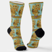 Vase mit zwölf Sonnenblumen von Vincent van Gogh Socken (Gewinkelt)