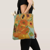 Vase mit zwölf Sonnenblumen von Vincent van Gogh Tasche (Von Nahem)