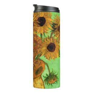 Vase mit zwölf Sonnenblumen von Vincent van Gogh Thermosbecher
