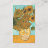 Vase mit zwölf Sonnenblumen von Vincent van Gogh Visitenkarte (Rückseite)