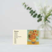 Vase mit zwölf Sonnenblumen von Vincent van Gogh Visitenkarte (Stehend Vorderseite)