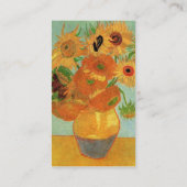 Vase mit zwölf Sonnenblumen von Vincent van Gogh Visitenkarte (Rückseite)