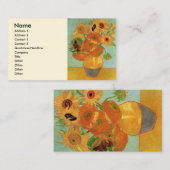 Vase mit zwölf Sonnenblumen von Vincent van Gogh Visitenkarte (Vorne/Hinten)