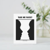 Vase oder Gesichter? (optische Illusion) Postkarte (Stehend Vorderseite)