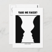 Vase oder Gesichter? (optische Illusion) Postkarte (Vorne/Hinten)