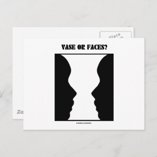 Vase oder Gesichter? (optische Illusion) Postkarte (Vorne/Hinten)