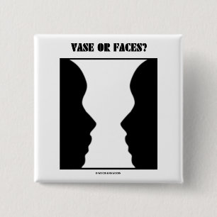 Vase oder Gesichter? (Optische Täuschung) Button