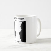 Vase oder Gesichter? (Optische Täuschung) Kaffeetasse (VorderseiteRechts)