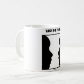 Vase oder Gesichter? (Optische Täuschung) Kaffeetasse (Vorderseite Links)