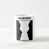 Vase oder Gesichter? (Optische Täuschung) Kaffeetasse (Mittel)