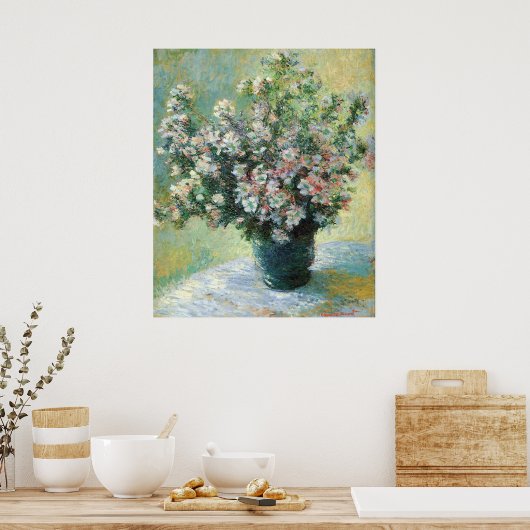 Vase of Blume Fine Art von Claude Monet Poster (Küche)