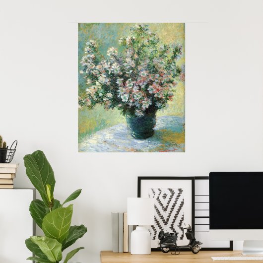 Vase of Blume Fine Art von Claude Monet Poster (Heimbüro)